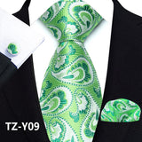 Funki Buys | Neckties | Men's 3pcs Silk Paisley Formal Tie Set
