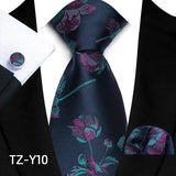 Funki Buys | Neckties | Men's 3pcs Silk Paisley Formal Tie Set