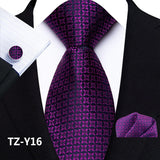 Funki Buys | Neckties | Men's 3pcs Silk Paisley Formal Tie Set