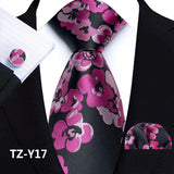 Funki Buys | Neckties | Men's 3pcs Silk Paisley Formal Tie Set
