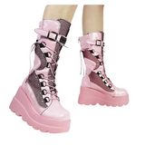 Funki Buys | Boots | Women's Punk High Platform Wedge Boots