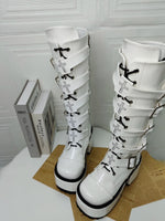 Funki Buys | Boots | Women's Harajuku Buckle Strap Boots