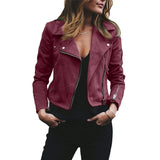 Funki Buys | Jackets | Women's Diagonal Zipper Short Jacket