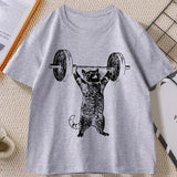 Funki Buys | Shirts | Unisex Weight Lifting Cat Tee