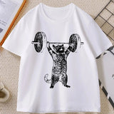 Funki Buys | Shirts | Unisex Weight Lifting Cat Tee