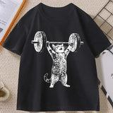 Funki Buys | Shirts | Unisex Weight Lifting Cat Tee