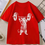 Funki Buys | Shirts | Unisex Weight Lifting Cat Tee