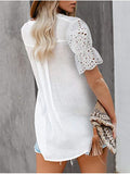 Shirt with Lace and V-neck Emily