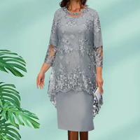 Funki Buys | Dresses | Women's Elegant Mother of The Bride Midi Dress
