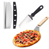 Funki Buys | Pizza Tools | Foldable Pizza Peel | Cutter | Server 3 Pcs