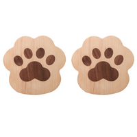 Funki Buys | Coasters | Cat Paw Shaped, Solid Wood Coasters | 1-2 Pcs
