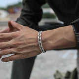 Funki Buys | Bracelets | Men's Women's 2 Tier Stainless Steel Bracelet