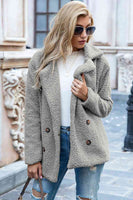 Funki Buys | Jackets | Women's Full Size Lapel Collar Sherpa Coat