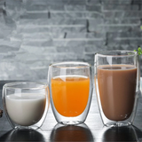 Funki Buys | Cups | Glass Double Wall High Borosilicate Glass Mug | Heat Resistant Sets