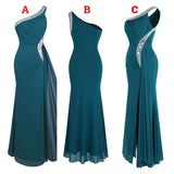 Funki Buys | Dresses | Women's One-Shoulder Mermaid Evening Party Gown
