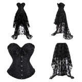 Funki Buys | Dresses | Women's Black Victorian Corset Dress | OverBust