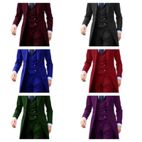 Funki Buys | Suits | Men's Slim Fit 3 Piece Formal Suit | Long Jacket