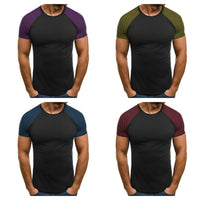 Funki Buys | Shirts | Men's Plus Size Fitted T Shirt | Gym Fitness Tee