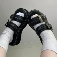 Funki Buys | Shoes | Women's Gothic Platform Wedge Sandals