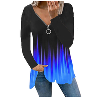 Funki Buys | Shirts | Women's Long Sleeved Zipper Tops | Buckle Strap