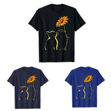 Funki Buys | Shirts | Women's Sunflower and Cat Summer Printed Tee