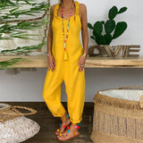 Funki Buys | Pants | Women's Solid Color Bib Overalls | Knotted Romper