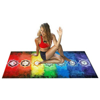Funki Buys | Wall Hangings | Rainbow Chakra Yoga Mat | Mandala Rug