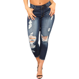 Funki Buys | Pants | Women's Pencil Pants | High Waist Denim Ripped