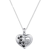 Funki Buys | Cremation Urn Necklaces | Pet, Love Heart Paw Pendant