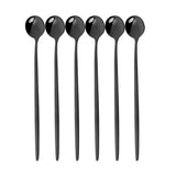 Funki Buys | Spoons | Stainless Steel Long Handled Tea Spoon Set | 6Pcs