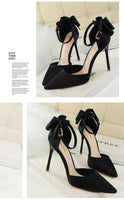 Funki Buys | Shoes | Women's Silk High Heels | Silk Bow Stiletto Pumps
