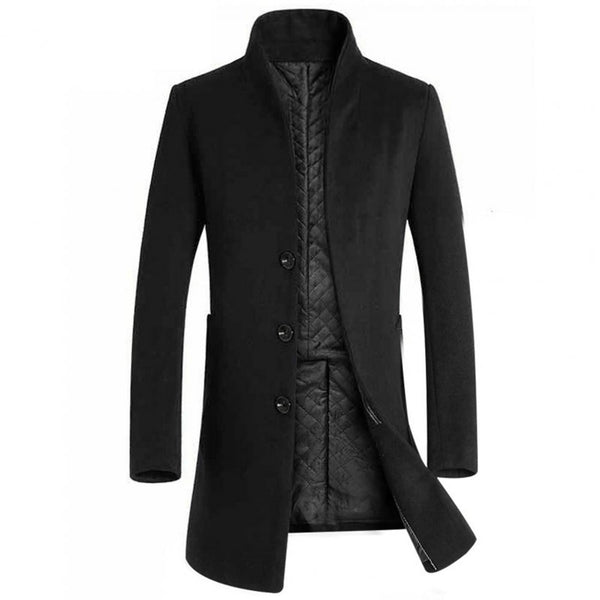 Funki Buys | Jackets | Men's Winter Wool Blend Jacket | Slim Fit Coat