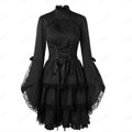 Funki Buys | Dresses | Women's Victorian Lace Up Goth Dress