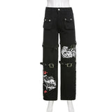 Funki Buys | Pants | Women's Gothic Harajuku Streetwear Cargo Pants