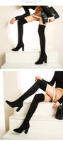 Funki Buys | Boots | Women's Over The Knee Boots | Thick High Heel