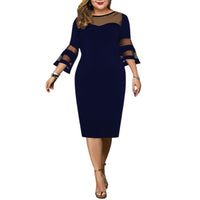 Funki Buys | Dresses | Women's Stylish Midi Dress O Neck Party Dress