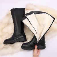 Funki Buys | Boots | Women's Genuine Leather Winter Boots | Sheep Skin