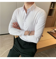 Funki Buys | Shirts | Men's Slim Fit Dress Shirt | Plus Size 7XL-M British Style