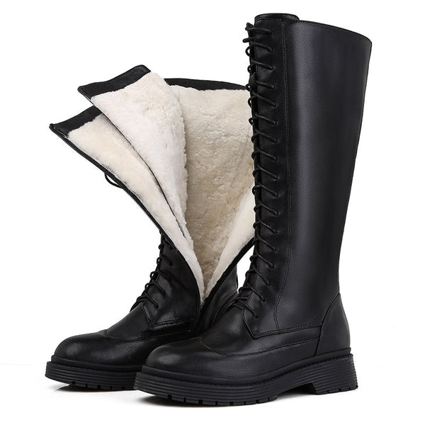 Funki Buys | Boots | Women's Genuine Leather Winter Boots | Sheep Skin