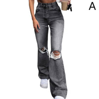Funki Buys | Pants | Women's Vintage Ripped Flare Bell Bottom Jeans