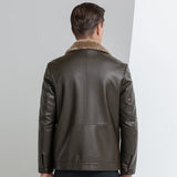 Funki Buys | Jackets | Men's Genuine Leather Jacket | Fleece Sheepskin Plus 7XL