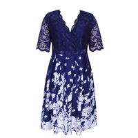 Funki Buys | Dresses | Women's Plus Size Half Sleeve Print Wrap Dress