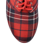 Funki Buys | Boots | Women's Tartan Platform Ankle Boots | Plaid Boots