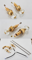 Funki Buys | Faucets | Luxury Gold Crystal Antique Style Tap Sets 3 Pcs
