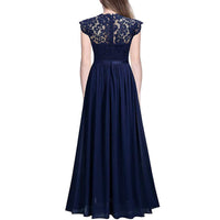 Funki Buys | Dresses | Women's Sleeveless Evening Dress | Floral Lace Pleated Dress