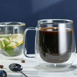 Funki Buys | Mugs | Double Wall Glass Mug | Insulated Coffee Cup