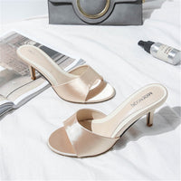 Funki Buys | Shoes | Women's Luxury Satin High Heel Slides | Stilettos