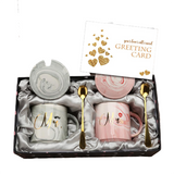 Funki Buys | Mugs | Mr and Mrs Coffee Mugs Gift-Set | Wedding Bridal