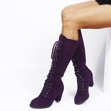 Funki Buys | Boots | Women's Knee High Boots | Steampunk Lace Up Boots