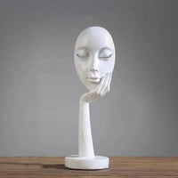 Funki Buys | Statues | Ornament, Abstract Woman's Face | Resin Art Sculpture